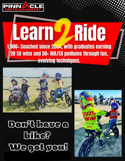 February 8, 2026 Learn 2 Ride - BIKE & GEAR INCLUDED